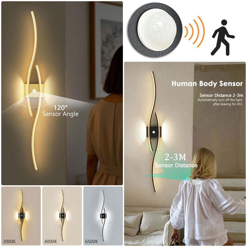 Indoor Motion Sensor LED Wall  - Motion Sensor Pir Wired recension och pris