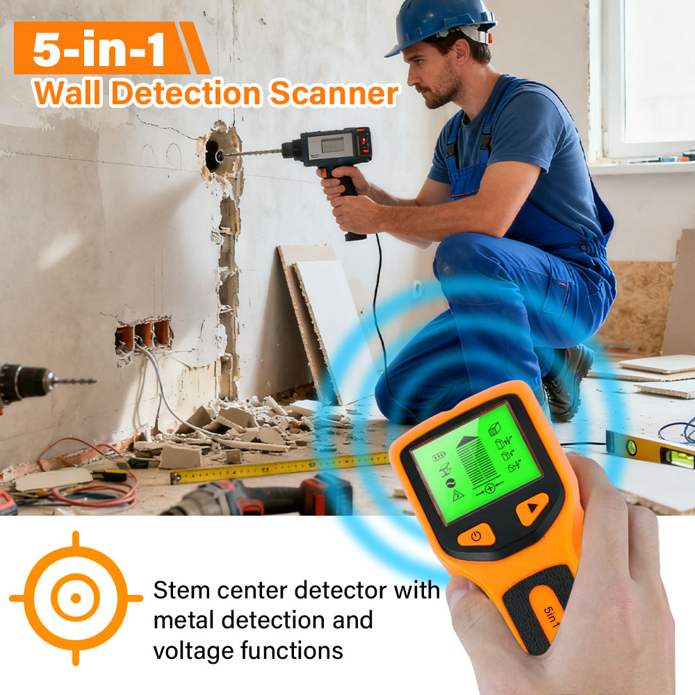 Wall Stud Detector 5 in 1 Hand - Water Leak Detector Wired recension och pris